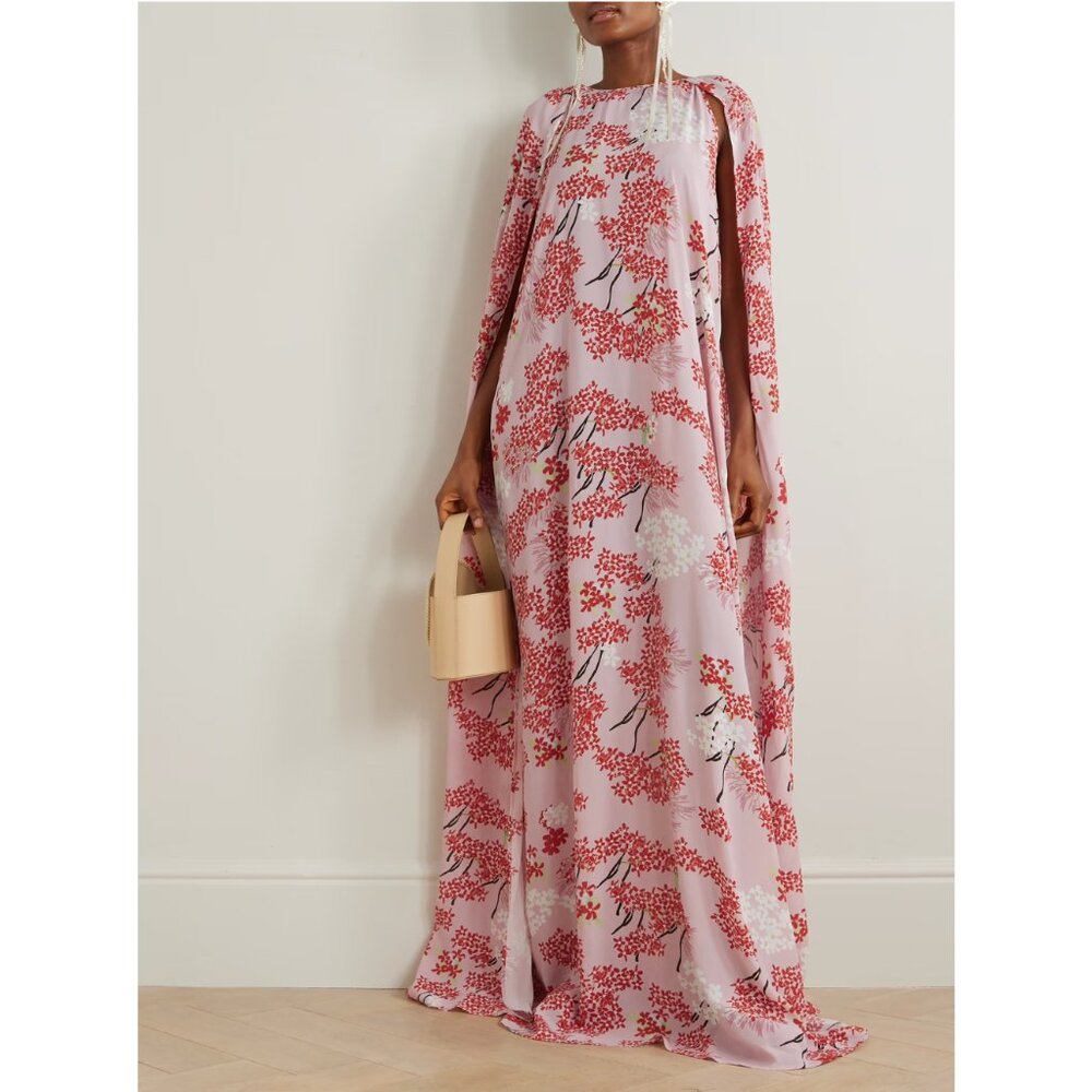 Bernadette Minnie Floral Cape Gown
